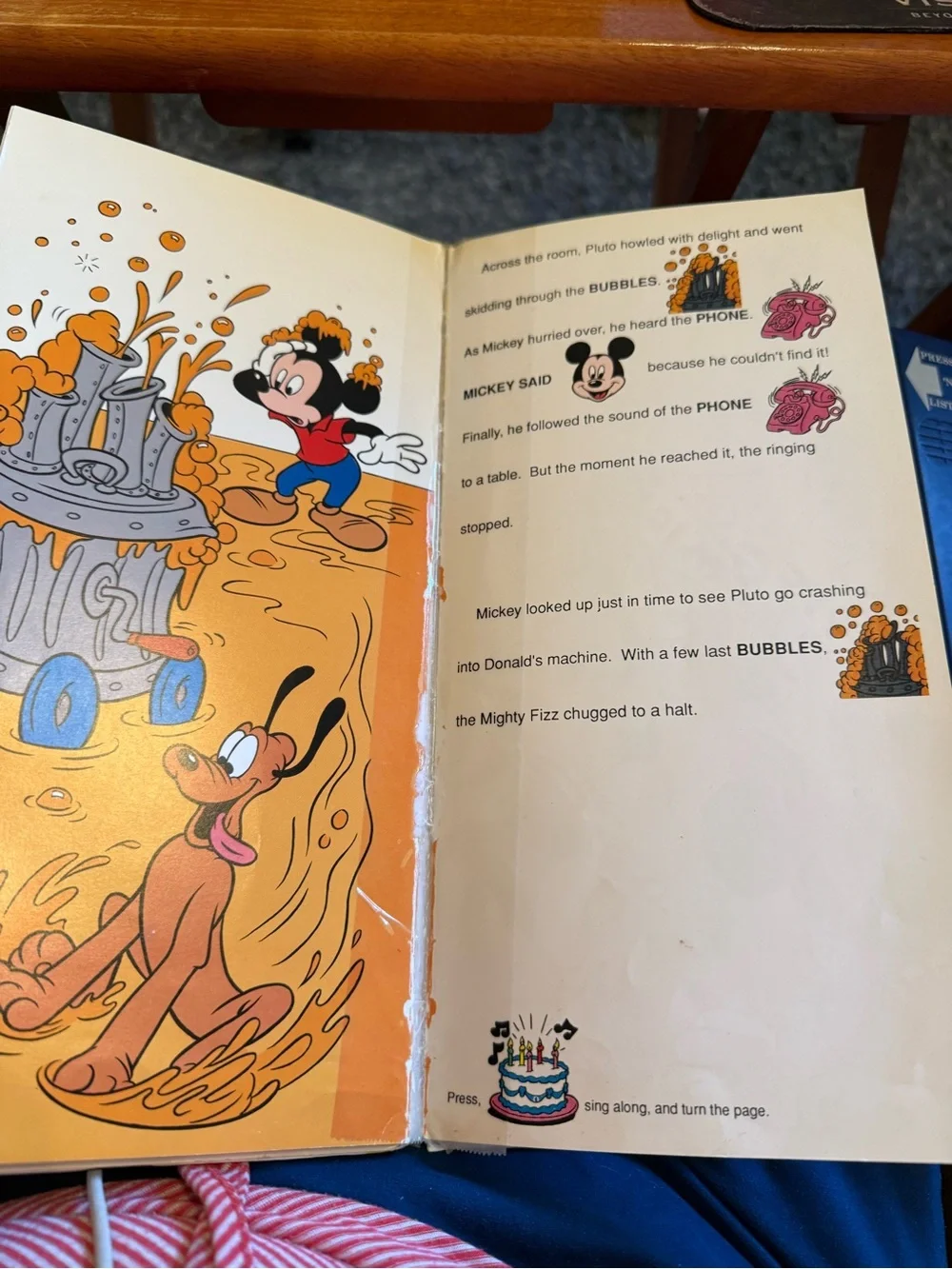 Vintage Children’s Hardcover Disney Mickey Birthday Sound Storybook